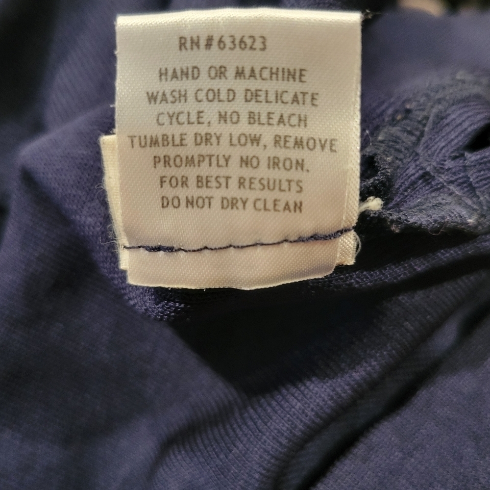Howard Wolf Escape Size L Navy Ribbed Knit Shell Top - Picture 7 of 7